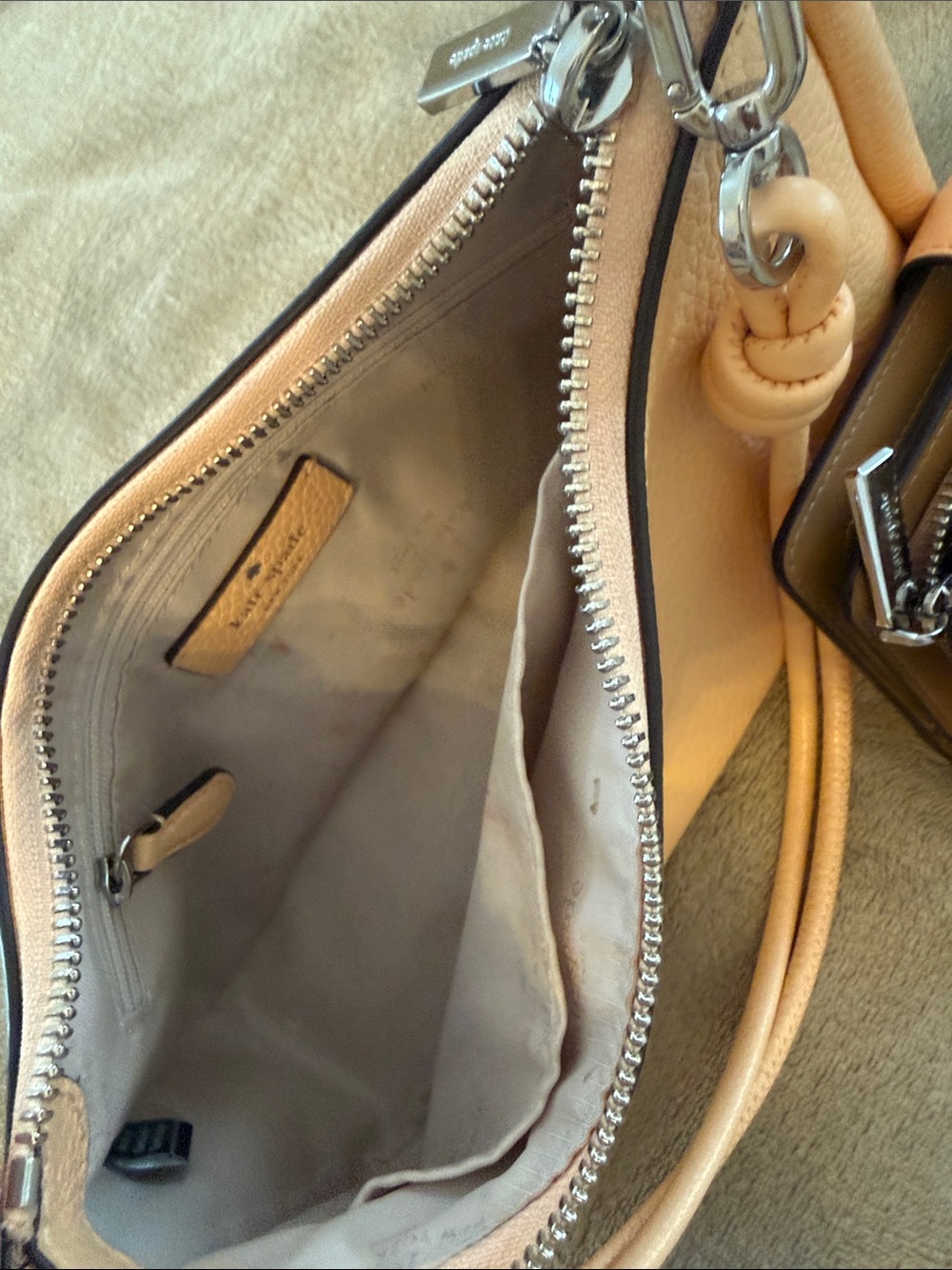 kate spade citrus glaze Pebbled Leather Shoulder Bag with Matching Wallet Set - Picture 3 of 5